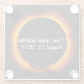 2017年皆既食太陽の ガラスコースター (裏面)