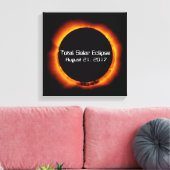 2017年皆既食太陽の キャンバスプリント (インサイチュ (リビング))