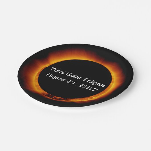 2017年皆既食太陽の ペーパープレート (アングル)