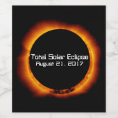 2017年皆既食太陽の ワインラベル (シングルラベル)