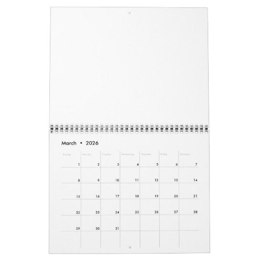 2017年空白のカレンダー付き休日と赤い線 カレンダー (3月 2026)