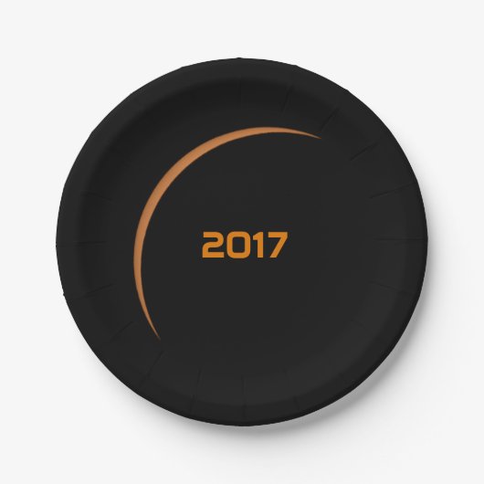 2017年部分食に近太陽のい ペーパープレート (正面)