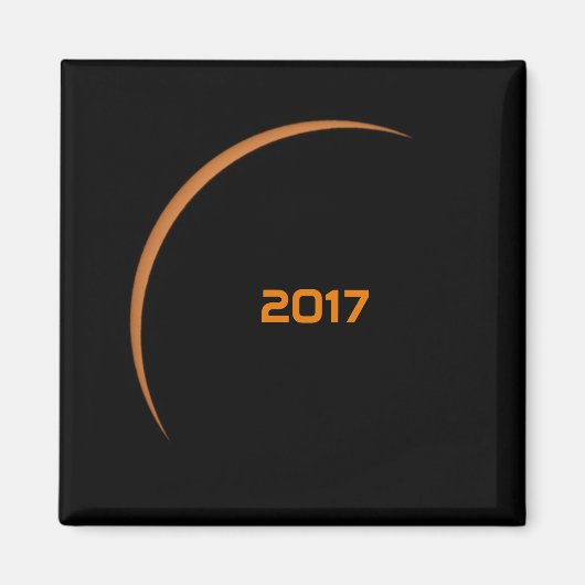2017年部分食に近太陽のい マグネット (正面)