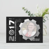 2017年黒銀ギア卒業招待状 招待状 (スタンド正面)