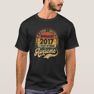 2017年1月6素晴らし日誕生日6歳 Tシャツ