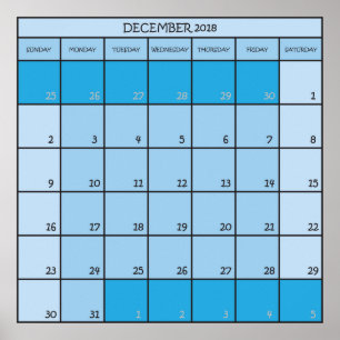 2017年12月プランカレンダー ポスター