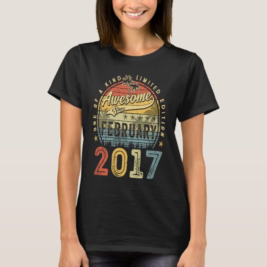 2017年2素晴らし月以来6番目の誕生日 Tシャツ (正面)