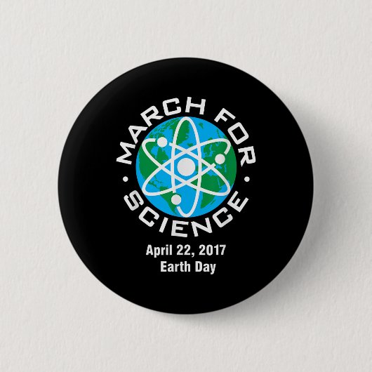 2017年3月March For Science Earth Day 缶バッジ (正面)