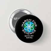 2017年3月March For Science Earth Day 缶バッジ (正面&裏面)
