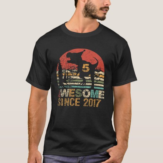 2017年5歳の素晴らし誕生日から5歳の子供 Tシャツ (正面)