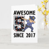 2017年5誕生日ギフト警察生まれ士少年 カード (黄色い花)