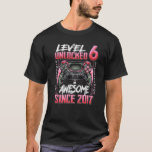 2017年6素晴らし番目の誕生日G以降のレベル6のロック解除 Tシャツ<br><div class="desc">2017年6th素晴らし誕生日ゲームキッズ以来のレベル6のロック解除4</div>