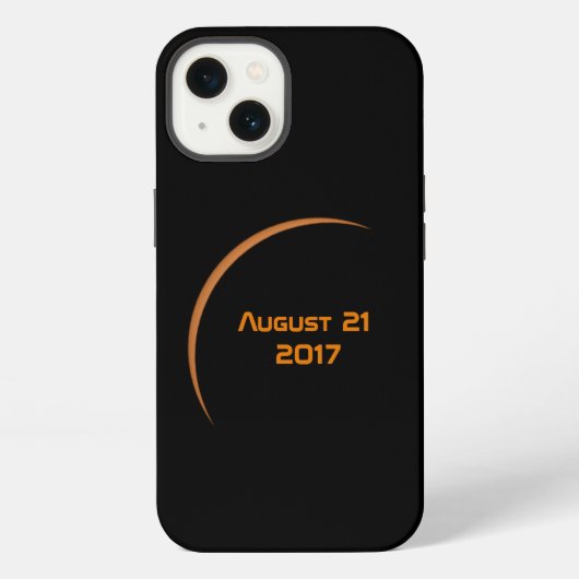 2017年8月21日の部分日食はほぼ皆既日食に iPhoneケース (裏面)