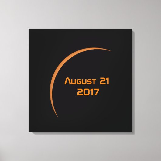 2017年8月21日の部分日食はほぼ皆既 キャンバスプリント (正面)