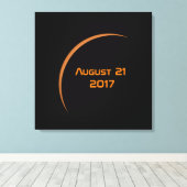 2017年8月21日の部分日食はほぼ皆既 キャンバスプリント (インサイチュ (ウッドフロア))