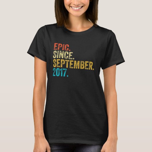 2017年9月5誕生日以来5歳の叙事詩 Tシャツ (正面)