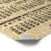 2017年 月別カレンダー コーヒー豆 3枚の写真 ポスター (角)