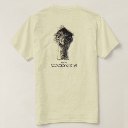 2017年ISSA展覧会のワイシャツ-薄い色の Tシャツ (デザイン裏面)