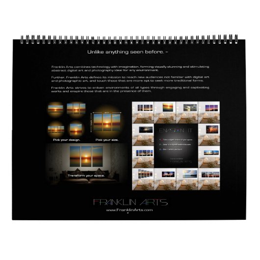 2017景色及び海景のカレンダー-フランクリン芸術 カレンダー (裏面)