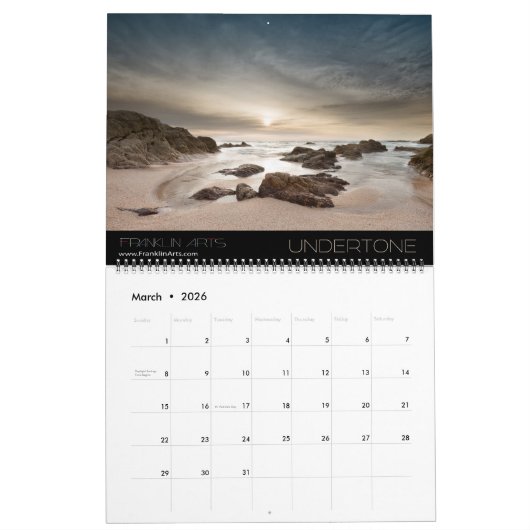 2017景色及び海景のカレンダー-フランクリン芸術 カレンダー (3月 2026)