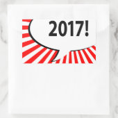 2017漫画バブル 長方形シール (バッグ)