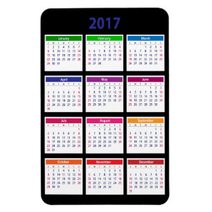 2017番の色のカレンダーのカスタマイズ可能な大きい マグネット
