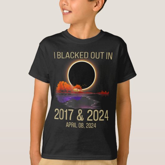 2017皆既日食Tシャツ ブラックアウト Tシャツ (正面)