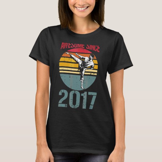 2017素晴らし年5誕生日5歳から空手 Tシャツ (正面)