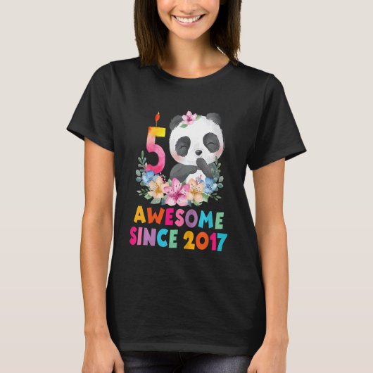 2017素晴らし年5誕生日5歳Pから子供 Tシャツ (正面)