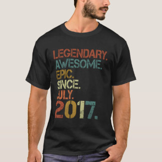 2017素晴らし年7月6日以来の伝説的な叙事詩 Tシャツ