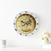 2017金ゴールドレディーリバティーコイン ラージ壁時計 (ホーム)
