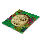 2017金ゴールドレディ·リバティ·コイン タイル (側面)