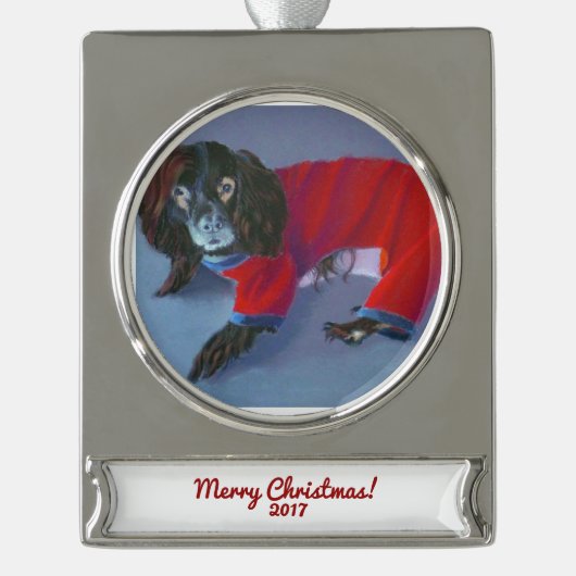 2017限定版の収集できるオーナメント シルバープレートバナーオーナメント (正面)