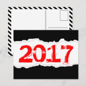 2017 (引き裂かれた紙) ポストカード (正面/裏面)