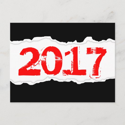 2017 (引き裂かれた紙) ポストカード (正面)
