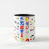 2017 12か月のカレンダーの占星術のマグ マグカップ (中央)