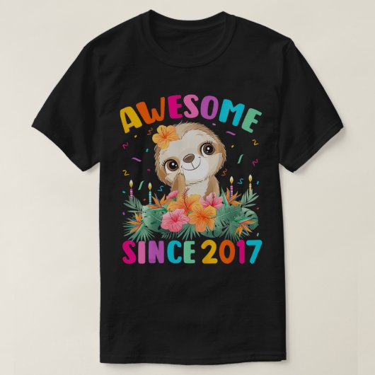 2017 5t以来のキッズ5歳の素晴らしスロース恋人 tシャツ (デザイン正面)