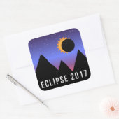2017 Eclipse太陽のをテーマにしたステッカー スクエアシール (封筒)