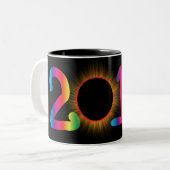 2017 Eclipse画像を使用した2トーン太陽のコーヒーマグ ツートーンマグカップ (正面左)