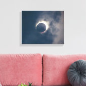 2017 Full 太陽の Eclipse Canvas Print キャンバスプリント (インサイチュ (リビング))