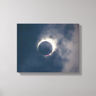 2017 Full 太陽の Eclipse Canvas Print キャンバスプリント