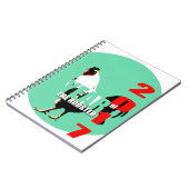 2017 Rooster Year in Green Circleノートブック ノートブック (左側)