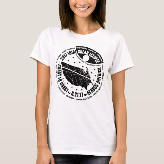 2017 TOTAL 太陽の ECLIPSE Designer Womens Sport Tシャツ (正面)