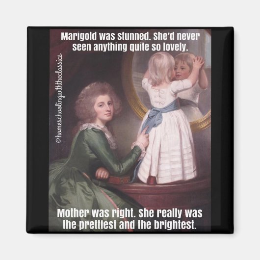 2018かわいらし年と2018年 マグネット (正面)