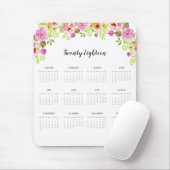 2018のカレンダーの春の花 マウスパッド (マウス)