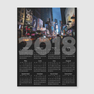 2018のカレンダーの磁気ニューヨークシティカード