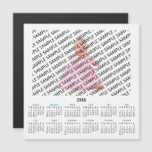 2018の一年生植物写真のカスタムなカレンダーの磁石カード (正面/裏面)