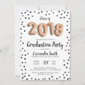 2018の気球のモダンなクラス-卒業生の招待 招待状 (正面)