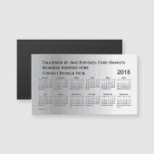 2018のJanzの磁石による灰色の陰のカレンダー (正面/裏面)