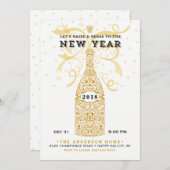 2018エレガント年新年パーティの招待状 招待状 (正面/裏面)